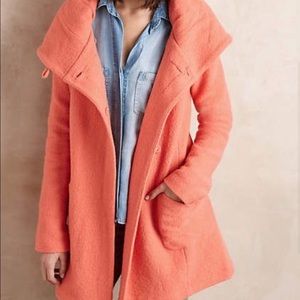 Anthropologie boiled wool sweater coat